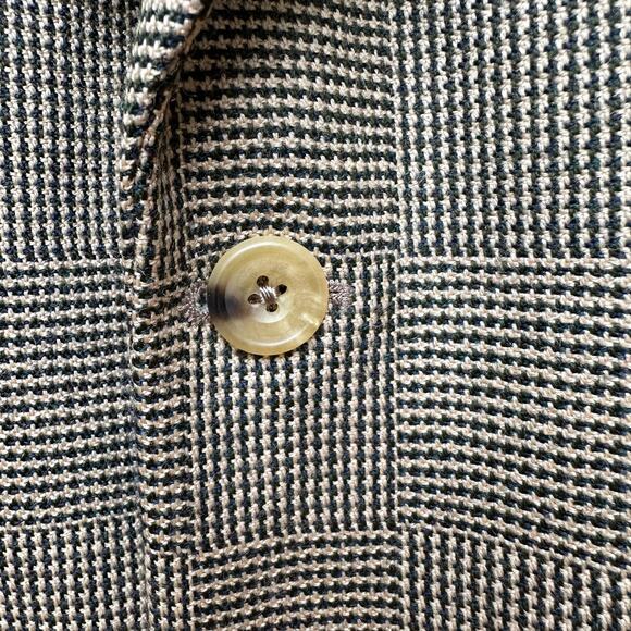 Paul Stuart Men’s 40S Wool Blazer Glen Plaid Brown Check Made in Canada - Picture 7 of 7